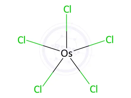 Chemical structure of osmium chloride