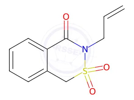 Chemical structure of 3-Allyl-3,4-dihydro-4-oxo-1H-2,3-benzothiazine 2,2-dioxide