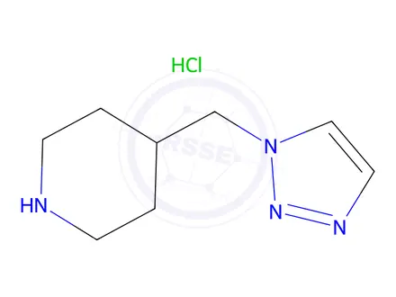 Chemical structure of 4-(triazol-1-ylmethyl)piperidine;hydrochloride