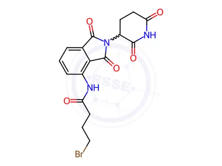Chemical structure of Pomalidomide-CO-C3-Br