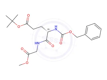 Chemical structure of tert-Butyl (S)-4-(((benzyloxy)carbonyl)amino)-5-((2-methoxy-2-oxoethyl)amino)-5-oxopentanoate