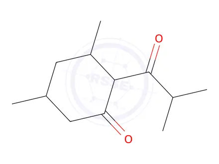Chemical structure of 2-Isobutyryl-3,5-dimethylcyclohexan-1-one