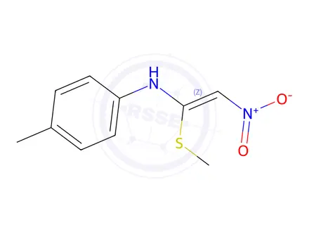 Chemical structure of 4-Methyl-N-[(Z)-1-(methylsulfanyl)-2-nitroethenyl]aniline
