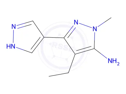 Chemical structure of 4-Ethyl-1-methyl-1h,1'h-[3,4'-bipyrazol]-5-amine