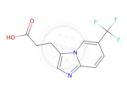 Chemical structure of 6-(Trifluoromethyl)imidazo[1,2-a]pyridine-3-propanoic Acid