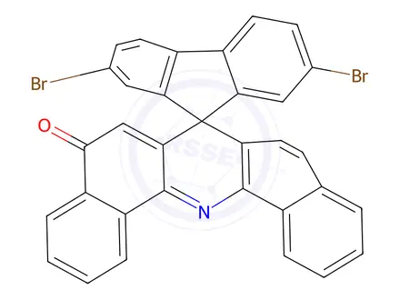 Chemical structure of 2',7'-Dibromo-5H-spiro[dibenzo[c,h]acridine-7,9'-fluoren]-5-one