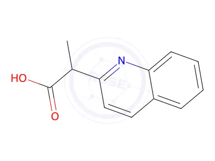 Chemical structure of 2-(Quinolin-2-yl)propanoic acid