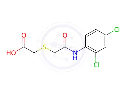 Chemical structure of 2-{[2-(2,4-Dichloroanilino)-2-oxoethyl]-sulfanyl}acetic acid