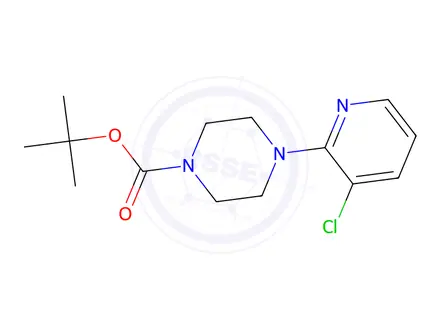 Chemical structure of 4-(3-Chloropyridin-2-yl)piperazine-1-carboxylic acid tert-butyl ester