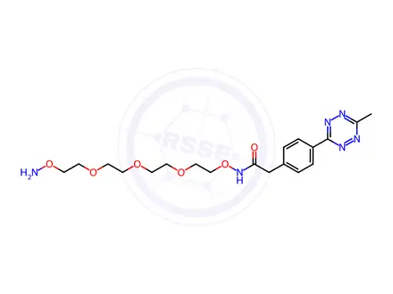 Chemical structure of N-[2-[2-[2-[2-(Aminooxy)ethoxy]ethoxy]ethoxy]ethoxy]-4-(6-methyl-1,2,4,5-tetrazin-3-yl)benzeneacetamide