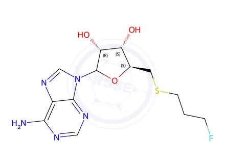 Chemical structure of 5'-deoxy-5'-((2-monofluoroethyl)thio)adenosine