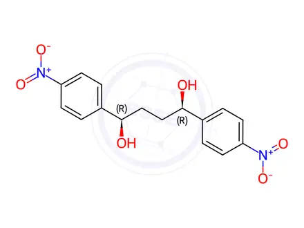 Chemical structure of (1R,4R)-1,4-Bis(4-nitrophenyl)butane-1,4-diol