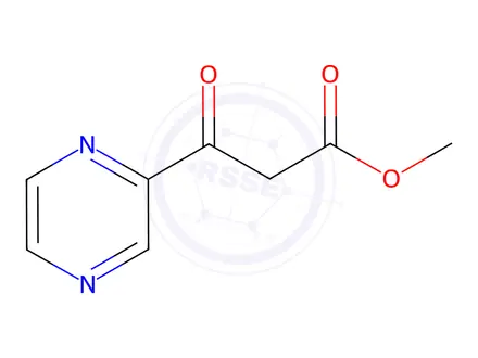 Chemical structure of 3-Oxo-3-pyrazin-2-yl-propionic acid methyl ester