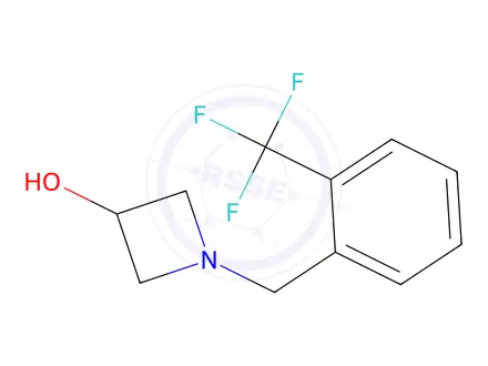 Chemical structure of 1-{[2-(trifluoromethyl)phenyl]methyl}azetidin-3-ol