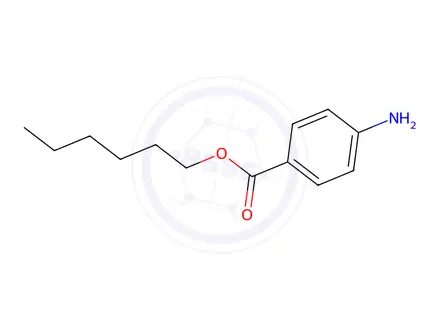 Chemical structure of 4-AMINO-BENZOIC ACID HEXYL ESTER
