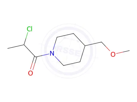Chemical structure of 2-Chloro-1-[4-(methoxymethyl)piperidin-1-yl]propan-1-one