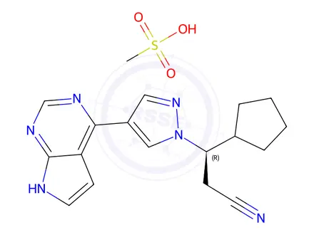 Chemical structure of Ruxolitinib mesilate