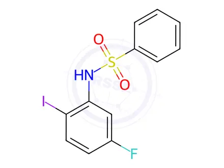 Chemical structure of N-(5-Fluoro-2-iodophenyl)benzenesulfonamide