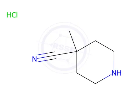 Chemical structure of 4-Cyano-4-methylpiperidine Hydrochloride