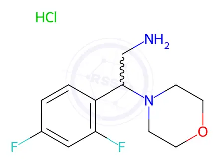 Chemical structure of 2-(2,4-Difluoro-phenyl)-2-morpholin-4-yl-ethylamine hydrochloride
