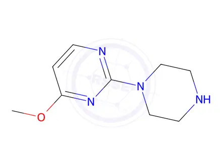 Chemical structure of 4-methoxy-2-(1-piperazinyl)pyrimidine dihydrochloride
