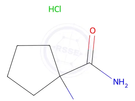 Chemical structure of 1-Aminocyclopentane-1-carboxamide hydrochloride