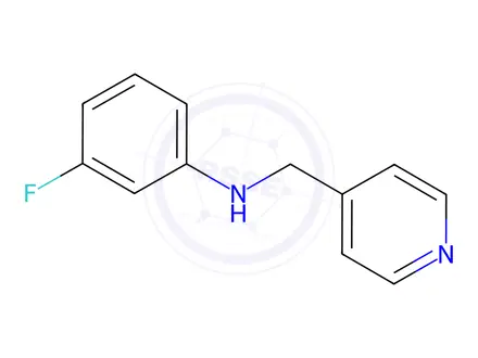 Chemical structure of 3-Fluoro-N-(pyridin-4-ylmethyl)aniline