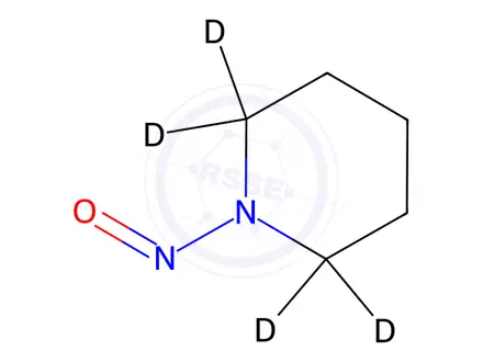 Chemical structure of N-Nitrosopiperidine-d4