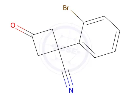 Chemical structure of 1-(2-Bromophenyl)-3-oxocyclobutanecarbonitrile