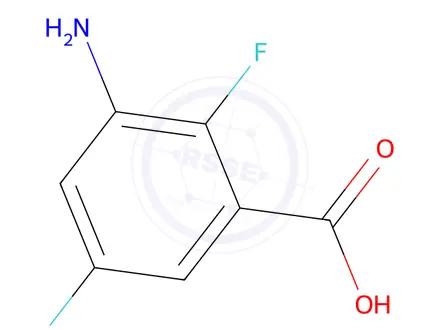 Chemical structure of 3-amino-2,5-difluorobenzoic acid