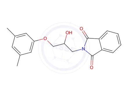 Chemical structure of 2-[3-(3,5-Dimethylphenoxy)-2-hydroxypropyl]-1H-isoindole-1,3(2H)-dione