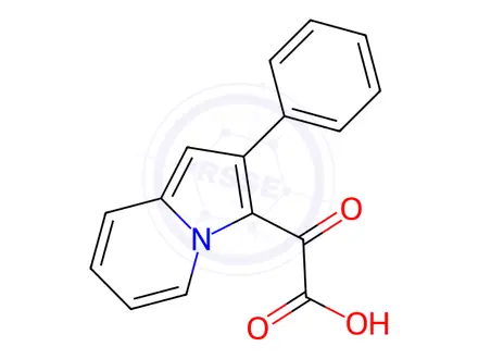 Chemical structure of Oxo(2-phenyl-3-indolizinyl)acetic Acid