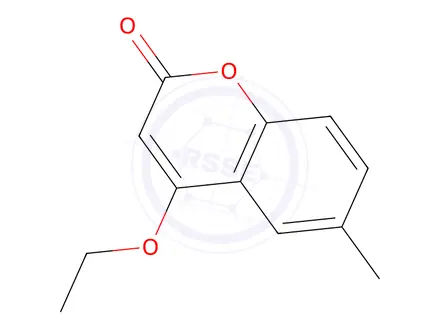 Chemical structure of 2H-1-Benzopyran-2-one,4-ethoxy-6-methyl-(9CI)
