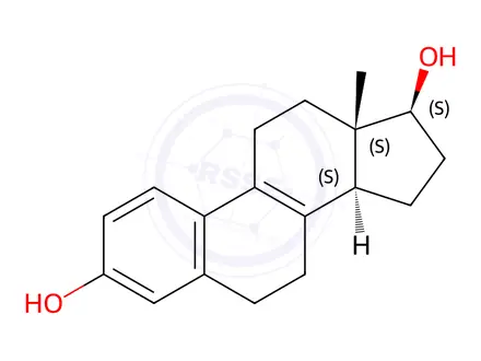 Chemical structure of (17beta)-Estra-1,3,5(10),8-tetraene-3,17-diol