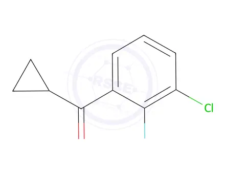 Chemical structure of (3-chloro-2-fluorophenyl)(cyclopropyl)methanone