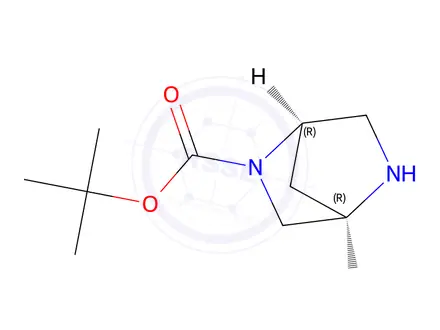 Chemical structure of (1R,4R)-tert-Butyl 2,5-diazabicyclo[2.2.1]heptane-2-carboxylate