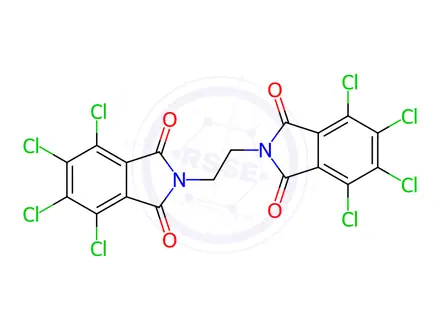 Chemical structure of N,N'-ethylenebis(3,4,5,6-tetrachlorophthalimide)