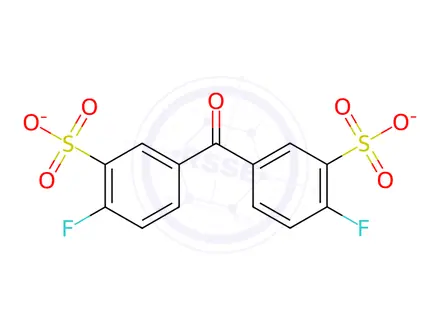 Chemical structure of Disodium 3,3'-disulfonate-4,4'-difluorobenzophenone