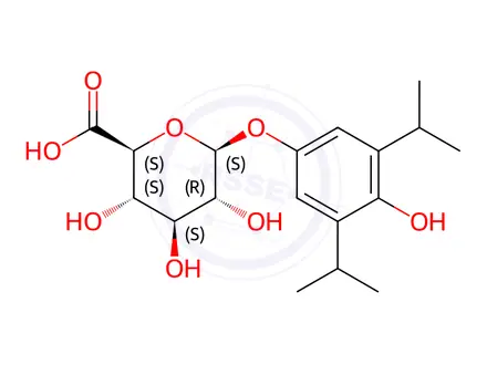 Chemical structure of 4-Hydroxy Propofol 4-O-b-D-Glucuronide