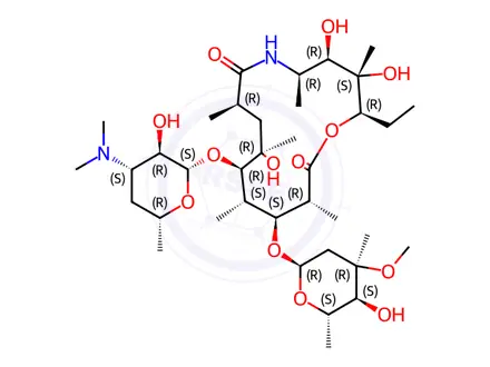 Chemical structure of 9a-aza-9a-homo Erythromycin A