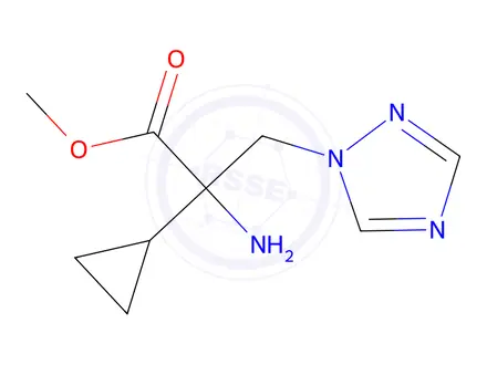Chemical structure of Methyl 2-amino-2-cyclopropyl-3-(1h-1,2,4-triazol-1-yl)propanoate