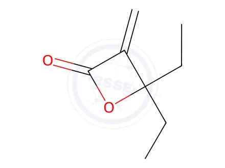 Chemical structure of 2-Oxetanone, 4,4-diethyl-3-methylene-