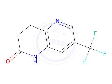Chemical structure of 7-(Trifluoromethyl)-3,4-dihydro-1,5-naphthyridin-2(1H)-one