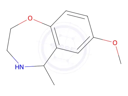 Chemical structure of 7-Methoxy-5-methyl-2,3,4,5-tetrahydrobenzo[f][1,4]oxazepine