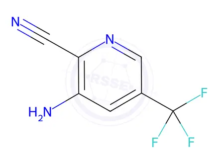 Chemical structure of 3-Amino-2-cyano-5-(trifluoromethyl)pyridine