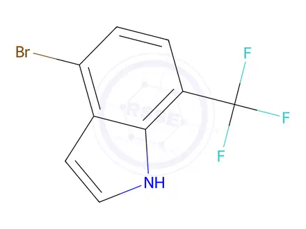 Chemical structure of 4-Bromo-7-(trifluoromethyl)-1H-indole