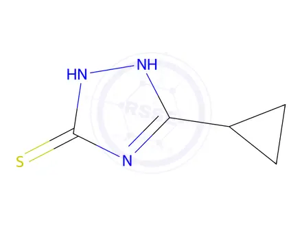 Chemical structure of 5-cyclopropyl-1,2-dihydro-3H-1,2,4-triazole-3-thione