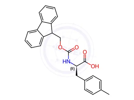 Chemical structure of Fmoc-p-Me-D-Phe-OH