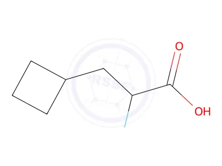 Chemical structure of 3-cyclobutyl-2-fluoropropanoic acid