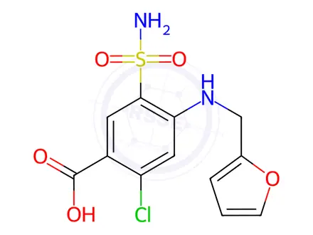 Chemical structure of Furosemide EP Impurity A (Furosemide USP Related Compound A)